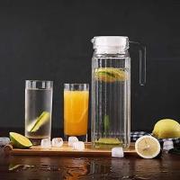 Jarra de Vidrio para Agua con Tapa - Jarra de Vidrio para Frigorífico - Botella para Té, Zumo de Frutas, Limonada - Botella Transparente,M2 Tec - details 1
