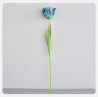 Tulipán Artificial De Pájaro 69CM En Colores Rosa Ligero Blanco Naranja Amarillo Azul Para Decoración De Hogar Hotel Boda Fotografía Props Impresión 3D Hidratante - details 14