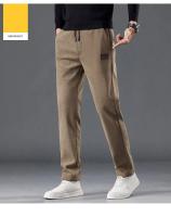 Pantalones De Corduroy Para Hombre Moda Otoño Invierno Tejido De Veludo Bo'ao Pantalones Rectos Negocios Cintura Media Talla Regular - details 7