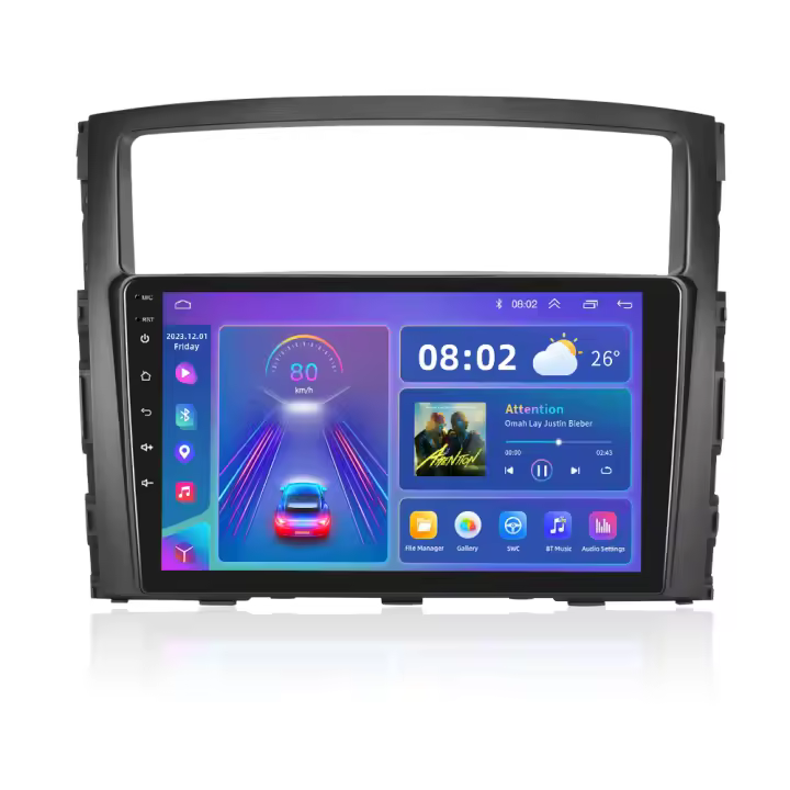 Podofo Radio de coche Android 2 Din para Mitsubishi Pajero 2006 2007 2008 2009 2010-2017 Carplay 8+128GB AI Voice WIFI+4G DSP GPS Navegación Multimedia Reproductor de Video - 1