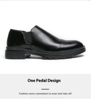Zapatos Casuales Para Hombre 2024 Nueva Tendência Brogue De Cuero Carved Simple Y Elegante Zapatos Slip-On Para Negocios Y Vida Diaria - details 7