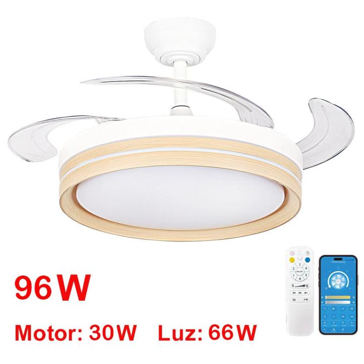 IOTOSTARK Ventilador de Techo con Luz LED Retráctil 106cm, 4 Aspas, Control por APP y Mando a Distancia, Potencia… — oferta en Miravia