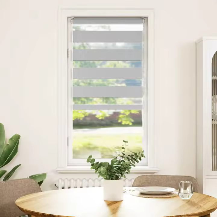 Estor cebra gris claro 55x150 cm tejido ancho 50,9 cm poliéster - 1