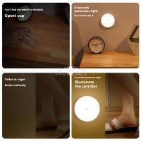 Lámpara Nocturna Inalámbrica Con Sensor De Movimiento 8LED Para Dormitorio Decoración De Pared Escalera Armario Closet Luz De Lectura - details 8