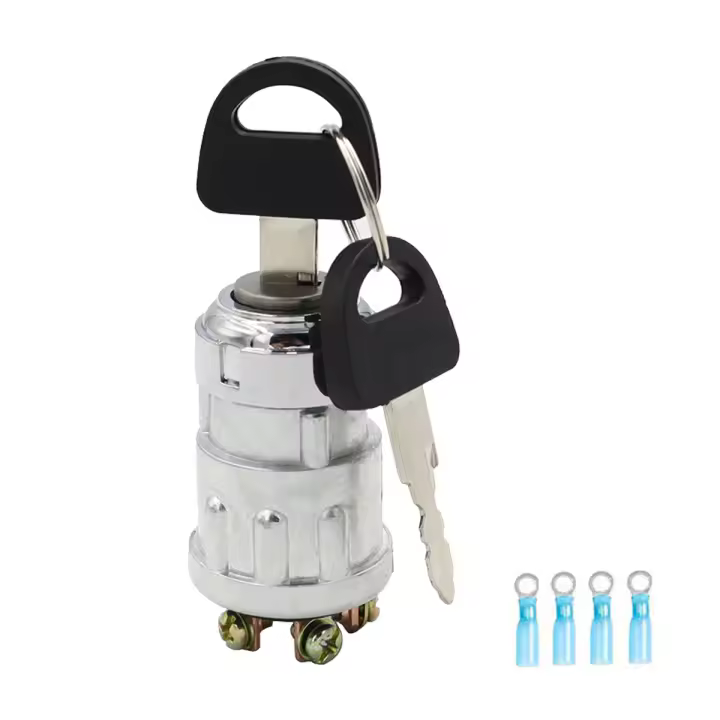 Interruptor De Ignición Universal Para Coche Barco 12V 4 Posiciones ON/OFF/Start Con 2 Llaves Para Motor De Gasolina Maquinaria Agrícola - 1