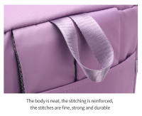 Mochila de Viaje de Gran Capacidad para Mujer Bolso Cruzado Multifuncional con Cinturón de Cojín de Aire Hecho en Oxford, Patrón Sólido - details 33