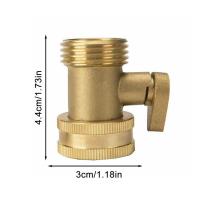 Válvula De Apagado De Camión De Jardín 3/4 Conector De Agua De Latón Para Riego De Jardín Juntador De Conexiones Reparación - details 16