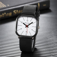 Reloj De Pulsera De Cuero Para Hombre Estilo Business Con Dial Cuadrado Y Marcadores Arábigos Movimento De Cuarzo Moda - details 5