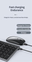 Jomaa Teclado Y Ratón Inalámbricos Ultrafinos USB 2.4G + Bluetooth Recargables Con Funciones Multimedia Para Oficina Doméstica - details 12