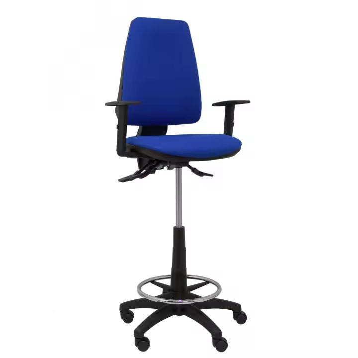 Taburete De Oficina Elche S Bali Azul Brazos Regulables - 1