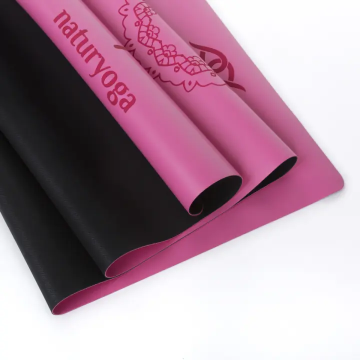 Naturyoga l Esterilla de Yoga Premium Pink India l Ligera l Esterilla de Viaje l Color Rosa - 1
