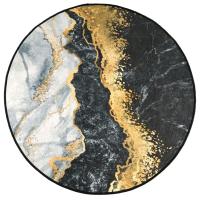 vidaXL Alfombra lavable antideslizante multicolor φ120 cm Color Gris y dorado,  Beige y dorado,  Beige y negro y mas Alfombras de área  Alfombra de Piso para Sala de Estar Dormitorio Habitación Salón - details 5