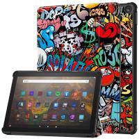Funda De Cuero PU Para Amazon Kindle Fire HD 10 13ta Gen 2023 10.1 Pulgadas Trifold Soporte Protector Auto Despierta/Sueña - details 10