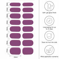 Juego De Parches De Uñas Gel Colorido Semi-Curado Requerimiento De Lámpara UV/LED Para Manicura Accesorios De Uñas Presionadas - details 3