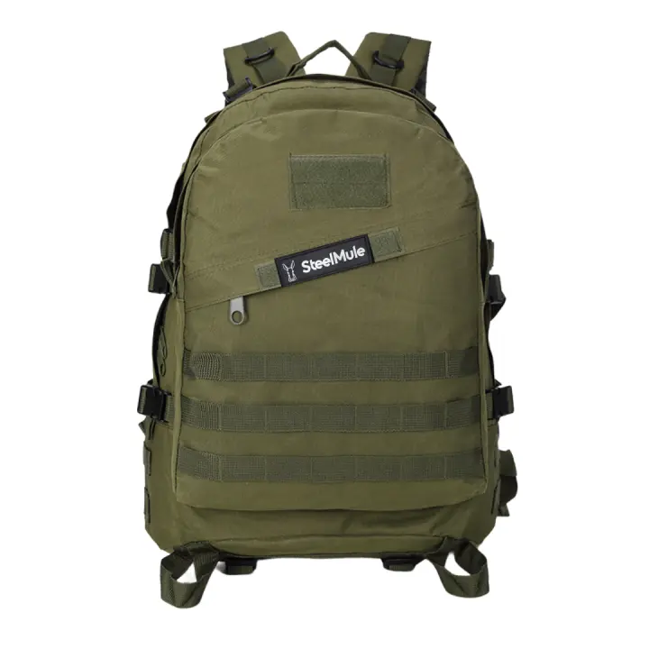 Steel Mule Mochila de Asalto Militar 30 Litros, Mediana Color Verde Oliva , Táctica Molle Escolar Bolsa Bandolera para Niños Hombre Mujer Caza Camping,  Airsoft , Crossfit,  Viaje Cabina  avion, universidad, campamento senderismo , Velcro - 1