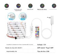 Tira De LED RGBIC Tuya Smart WIFI Flexible 12V IC Addressable WS2811 Para Alexa Google Control Por APP Luz Neón RGB Para El Hogar - details 1