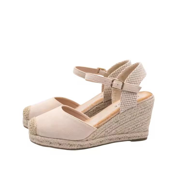 Sandalias Cuñas Esparto Mujer - Cuñas Altas Con Plataforma Ligera Con Plantillas Acolchadas - 1