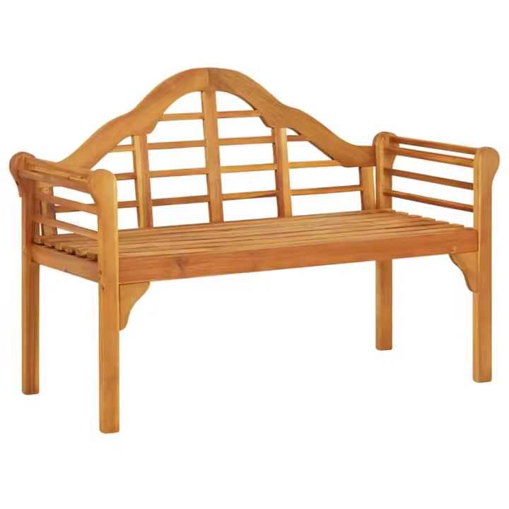 vidaXL Banco de jardín madera maciza de acacia 125 cm - 1