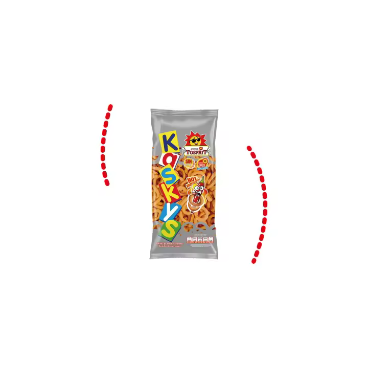 Tosfrit Aperitivos: Caja de Kaskys Hot Bravísimos-  Aros de Maíz Fritos Picantes - Elige Tu Tamaño - 1