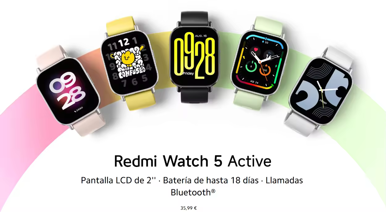 Xiaomi Redmi Watch 5 Active - Llamadas BT, Pantalla 2", Monitor Cardíaco, 140 Modos Deportivos, 18 Días Autonomía - details 0