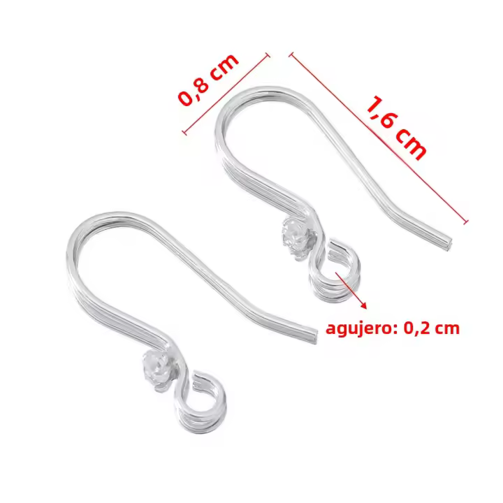 Pareja De Base De Aretes En Plata De Ley S925 Para Creación De Joyería DIY Accesorios De Findings Para Manualidades - 1