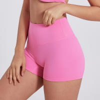 Shorts Deportivos Para Mujer Algodón Nylon Levantamiento De Glúteos Alta Cintura Para Gimnasio Running Yoga Transpirables - details 2