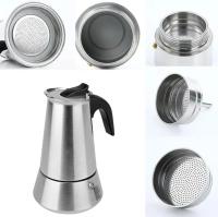 Cafetera Italiana de Acero Inoxidable, de 2 a 12 tazas de Capacidad, Apto para Eléctrica, Vitrocerámica, Gas o Inducción. Perfecto para uso doméstico y oficina. Cafetera Moka espresso. - details 4
