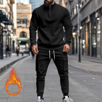 Conjunto Deportivo Casual Para Hombres Verano Otoño Invierno Con Cierre De Cremallera Y Veludo Tejido De Poliéster Talla S a XXXL - details 37