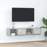 vidaXL Muebles para TV 2 uds madera 60x31x25,5 cm en color Roble artisan/Roble ahumado/Roble negro y más | almacenamiento funcional diseño moderno para baño dormitorio sala - details 7