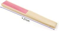 Abanico de Tela Abanico Decoración plegable Bambú Ventilador Banquete de Boda Regalo del favor del Partido con El Bolso del organza (Rosa, 10 piezas) - details 1