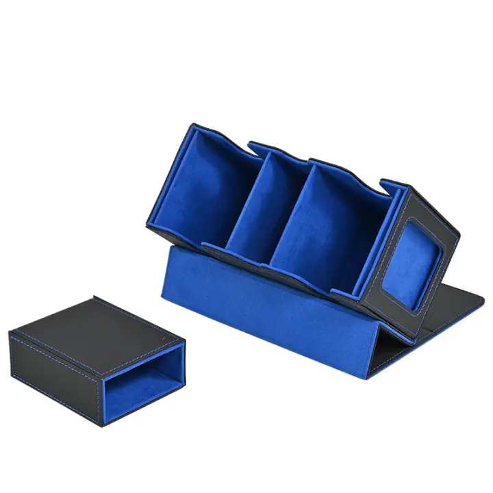 Caja De Cartas MTG Con Dos Ventanas De Exhibición Y Caja De Dados Apta Para 200+ Cartas Doblemente Enseñadas PU Cuero Caja De Cartas Para TCG CCG - 1