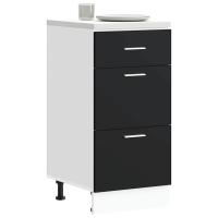 vidaXL Armario bajo “Lyon” de madera de ingeniería en color Blanco/Madera antigua/Gris hormigón y más | almacenamiento funcional diseño moderno para baño dormitorio sala - details 5