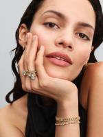 Pandora - Anillo ovalado with Halo brilliant-Baño de Oro de 14K - details 3