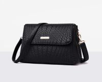Bolso De Hombro Negro Para Mujer De Cuero PU Color Sólido Bolso Cruzado Mensajero Monedero Mano Bolsos De Moda - details 12