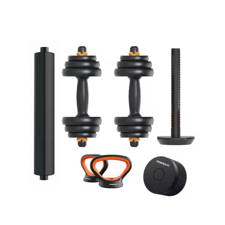 Kit de pesas conectadas V2 20Kg Xiaomi Fed: mancuernas (pesos + barras) + barra + pesa rusa + sensor - 1
