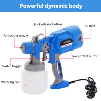 1500W pistola pulverizadora de pintura electrica HVLP, pistola de pintura para paredes de casa spray pulverizador de agua,  boquilla aerografo Muebles de jardín herramientas de pintura prostormer - details 3