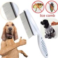 Peine De Acero Inoxidable Para Perros Y Gatos Cepillo De Aseo Para Mascotas Herramienta De Pelaje Y Pulgas Ideal Para Baño Y Limpieza - details 2