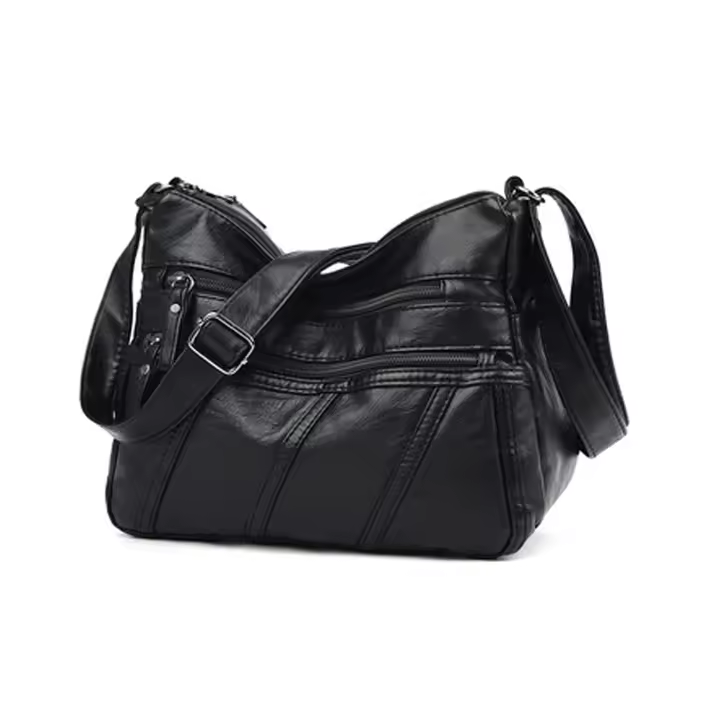 Bolso de hombre de las mujeres Bolso de Mensajero multi-Bolso Negro, Negro - 1