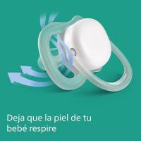 Philips Avent Ultra Air Soother: 2 chupetes ligeros y transpirables que brillan en la oscuridad para bebés de 0 a 6 meses sin BPA y con funda de transporte esterilizadora (modelo SCF376/19) - details 0