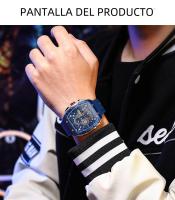 Reloj De Pulsera CURREN De Negocios Con Dial Grande Y Cuadrado Deportivo Cuarzo Correa De Silicona Manos Luminosas Resistentes Al Agua - details 8