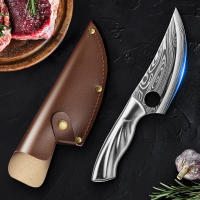 Cuchillo de cocina Damasco de 5,5 pulgadas, cuchillos de acero inoxidable 5CR15, cuchillo de carnicero para herramientas de cocina - details 6