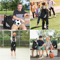 Bolsa deportiva de gimnasio con cordón, bolsa impermeable con bolsillo para mujeres y hombres, kit de viaje para senderismo, escuela, estudiantes, bolsa de polietileno al aire libre, natación - details 5