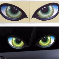 2Pcs Pegatinas De Coche 3D Estéreo Reflector Ojos De Gato Creativo Pegatina Universal Para Espejo Retrovisor Adhesivo Para Coche - details 2