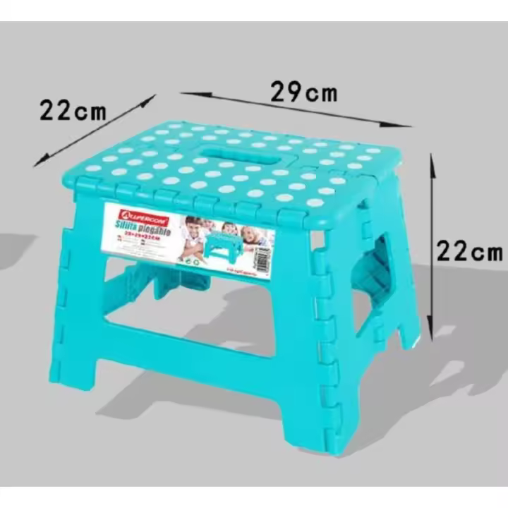 Taburete Plegable Seguridad multiuso 29x22x22cm - 22x29x32cm - 22x29x39cm, Silla Plegable De Plástico taburete De Baño Antideslizantes Fácil De Llevar Duradero, 3 Medidas diferentes, 4 colores para elegir. - 1