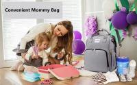 Mochila plegable para cuna, bolso cambiador de pañales portátil, mochila para biberones, gran capacidad, impermeable, artículos esenciales para recién nacidos - details 0