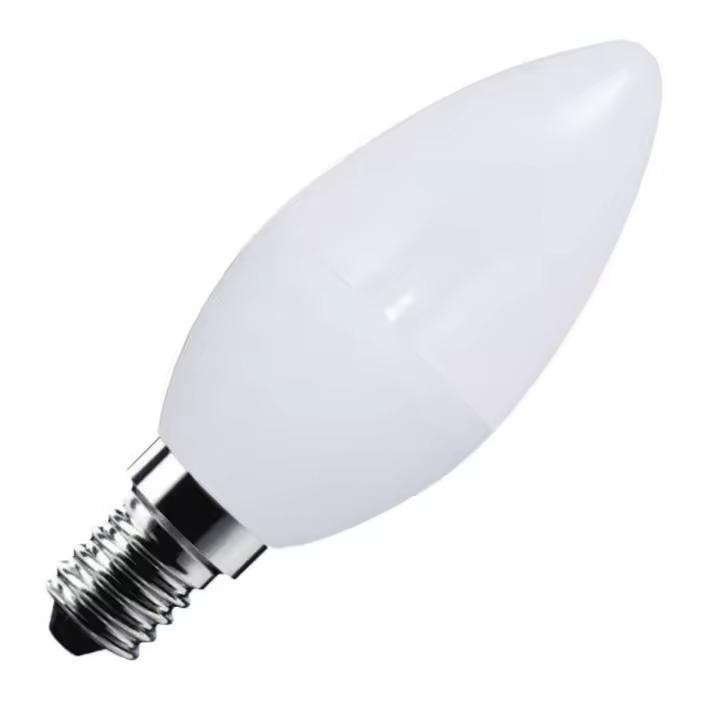 ORION91 Pack x 5 unidades Bombilla CFL Vela Micro 7w E14 -T2 6000h Blanco Cálido 2700k NINE&ONE- SpazioLuzio - 1