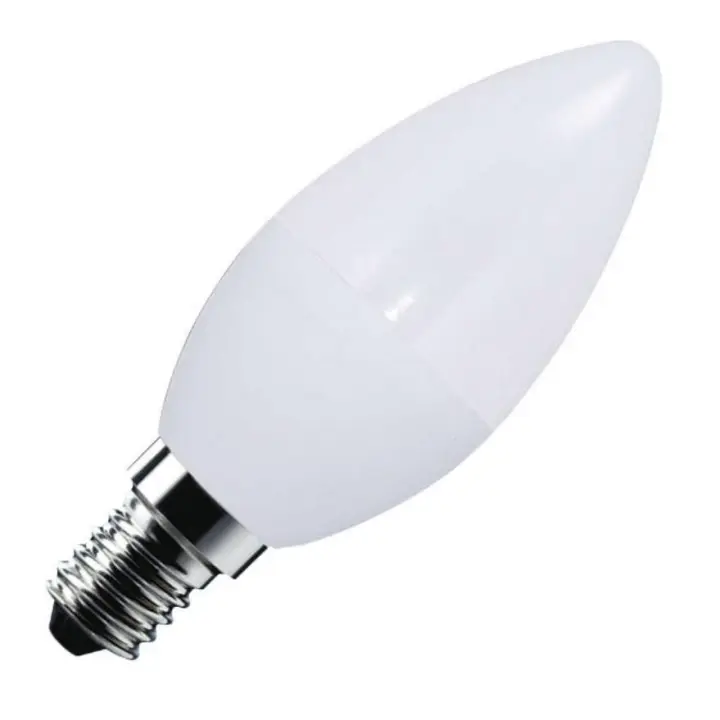 ORION91 Pack x 5 unidades Bombilla CFL Vela Micro 7w E14 -T2 6000h Blanco Cálido 2700k NINE&ONE- SpazioLuzio - 1