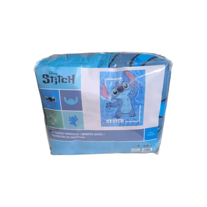 Edredón Nórdico de Invierno con Diseño de Stitch Azul- Original Disney y Alta Calidad- Cama 80/90CM (170X260CM)-Mercatienda - 1