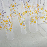 Cortinas De Ventana De Tela Gauze Natural Con Mariposas Y Ramas Para Dormitorio Y Sala De Estar Estilo Rustico Impresión En Ventana - details 5