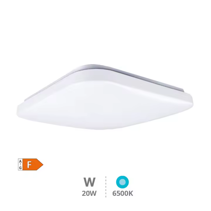 Plafón Led Cuadrado Bogen Blanco Gsc Evolution 20W LUZ BLANCA 6500K 1600 Lúmenes - 1